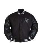 NY BASEBALL JACKE M.PATCH SCHWARZ