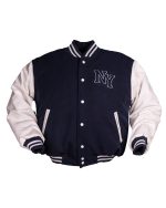 NY BASEBALL JACKE M.PATCH NAVY/WEISS
