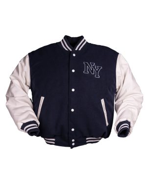 NY BASEBALL JACKE M.PATCH NAVY/WEISS