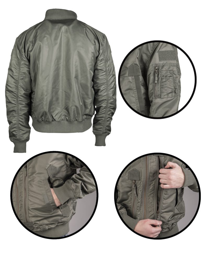 US TACTICAL FLIEGERJACKE OLIV – Bild 2