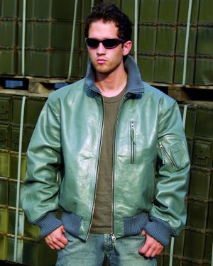 BW LEDERJACKE FLIEGER GRAU