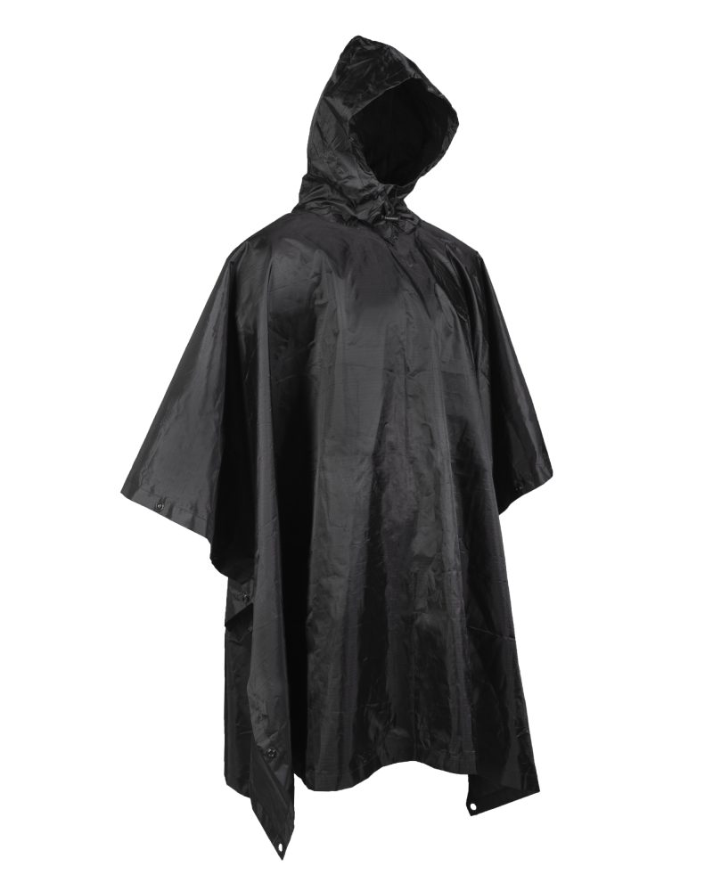 PONCHO 'BASIC' PE R/S 260GR. SCHWARZ