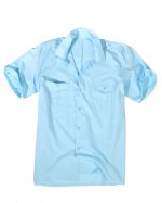 DIENSTHEMD 1/2 ARM T/C HELLBLAU