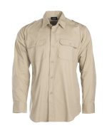 TROPENHEMD 1/1 ARM COTTON KHAKI