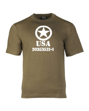 T-SHIRT M.DRUCK 'ALLIED STAR'  OLIV
