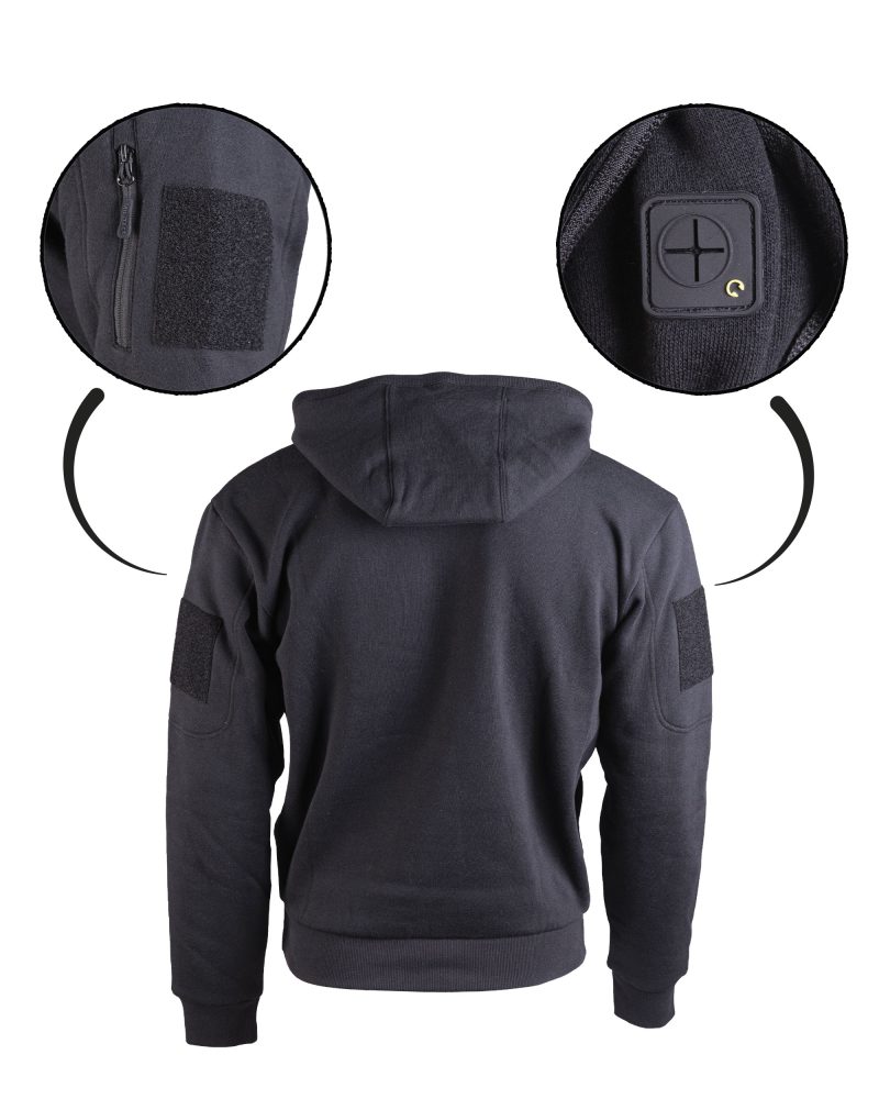 TACTICAL HOODIE SCHWARZ – Bild 2