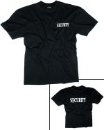 T-SHIRT SCHWARZ M.DOPPELDRUCK 'SECURITY'