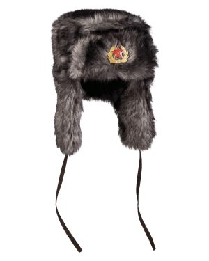 RUSS.WINTERMÜTZE 'SHAPKA' SCHWARZ