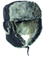 WINTERMÜTZE M.KUNSTPELZ SCHWARZ