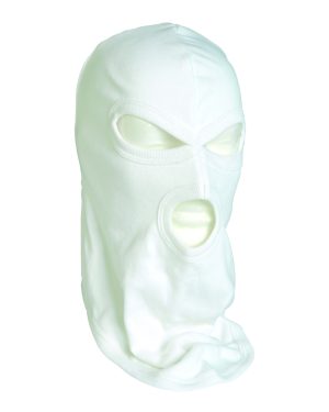 KOPFHAUBE BALACLAVA 3-LOCH CO WEISS