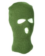 KOPFHAUBE BALACLAVA POLYACRYL 3-LOCH OLIV