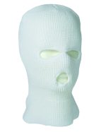 KOPFHAUBE BALACLAVA POLYACRYL 3-LOCH WEISS