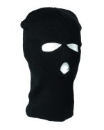 KOPFHAUBE FEINSTRICK 3-LOCH SCHWARZ