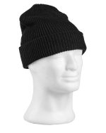 ROLLSTRICKMÜTZE POLYACRYL SCHWARZ