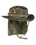 BRIT.BOONIE R/S M.NECKFLAP WOODLAND