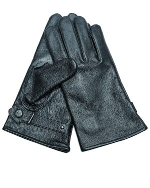 BW LEDERFINGERHANDSCHUHE GEF. SCHW.