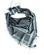 HALSTUCH 'SHEMAGH' 110X110CM WEISS/SCHW.