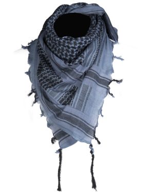 HALSTUCH 'SHEMAGH' 110X110CM BLAU/SCHWARZ