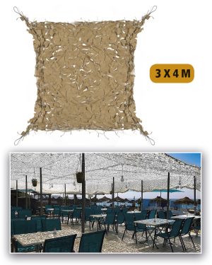 NETZ BROADLEAF 'SHADOW SAIL' 3,0X4,0 DESERT