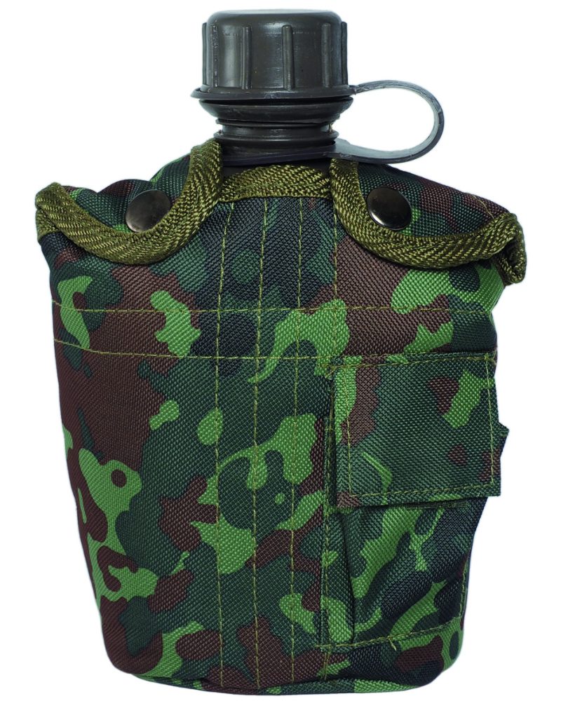 US FELDFLASCHE KST.IMP.1LTR M.HÜ.FLECKTARN