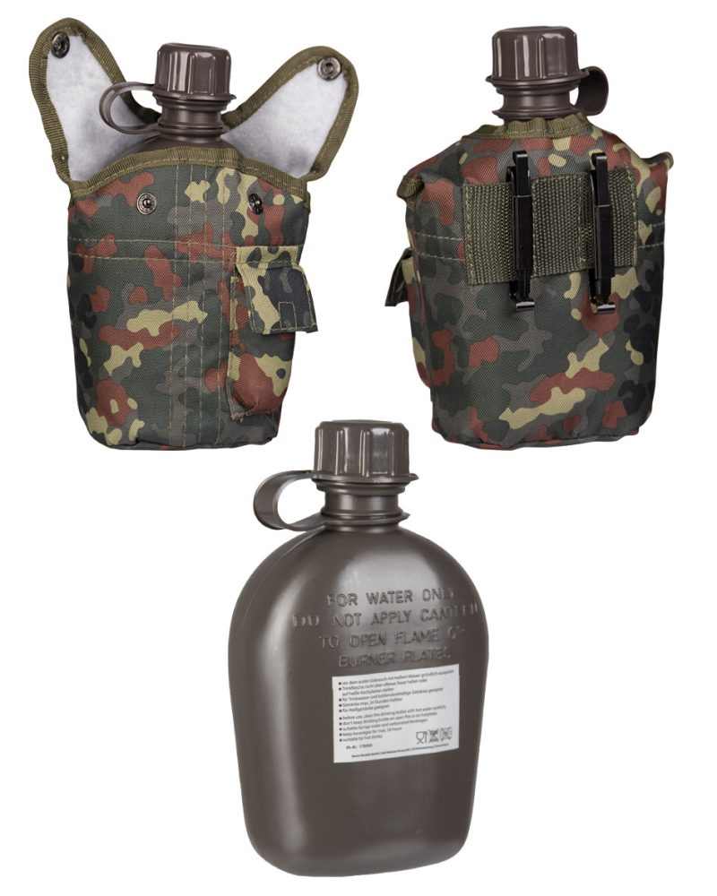 US FELDFLASCHE KST.IMP.1LTR M.HÜ.FLECKTARN – Bild 2