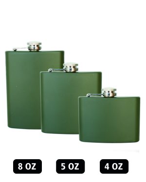 TASCHENFLASCHE EDELSTAHL OLIV 4 OZ