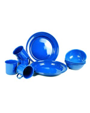 WESTERN ESSGESCHIRRSATZ EMAILLE 12-TLG.BLAU