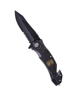 EINHANDMESSER 'FIRE BRIGADE' SCHWARZ
