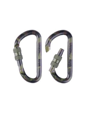 TACTICAL KARABINER WOODLAND 80MM (PAAR)