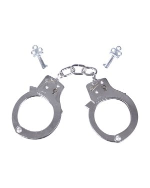 HAND CUFFS SINGLE LOCK VERNICKELT O.GEW.AG