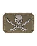 PATCH 3D SKULL W.SWORDS PVC M.KLETT OLIV