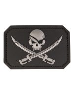 PATCH 3D SKULL W.SWORDS PVC M.KLETT SCHWARZ