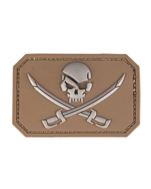 PATCH 3D SKULL W.SWORDS PVC M.KLETT DARK COYOTE