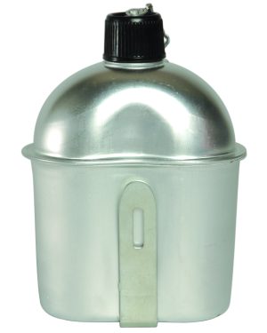 US FELDFLASCHE M.BECHER ALU IMP.