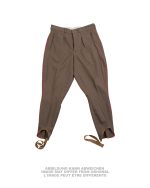 RUSS.STIEFELHOSE TUCH BRAUN (ROTE BIESE) GEBR.