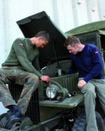 BW PULLOVER ORIG.BLAU GEBR.