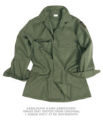 US FELDHEMD (FATIGUE) 14½-15½ SORT.NEUW.