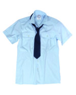 BW DIENSTHEMD BLAU KURZARM GEBR.