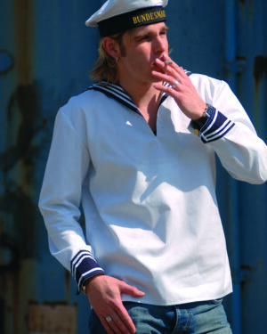 BW MARINEHEMD WEISS M.MARINEKR. GEBR.