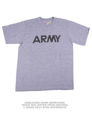 US GI T-SHIRT SOFFE® 'ARMY' SORT.S-M GRAU NEUW.