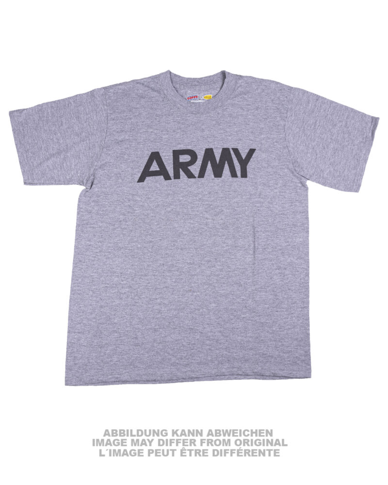 US GI T-SHIRT SOFFE® 'ARMY' SORT.S-M GRAU NEUW.