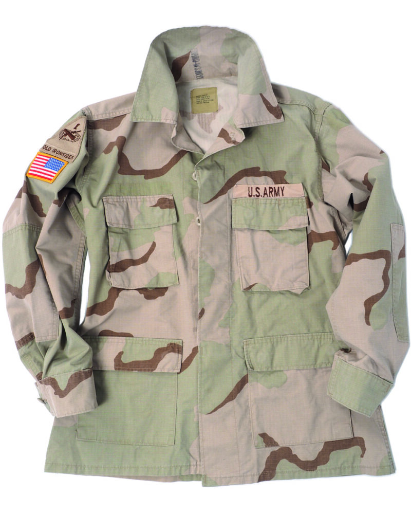 US BDU FELDJACKE 3-COL.DESERT M.ABZ.GEBR.