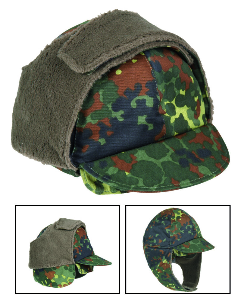 BW WINTERMÜTZE FLECKTARN GEBR.