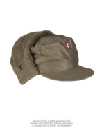 ÖSTERR.WINTERMÜTZE M.PLÜSCH OLIV 57-61 SORT.NEUW.