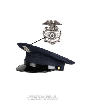 SCHIRMMÜTZE TYP US POLICE M.ABZ.DK.BLAU NEUW.