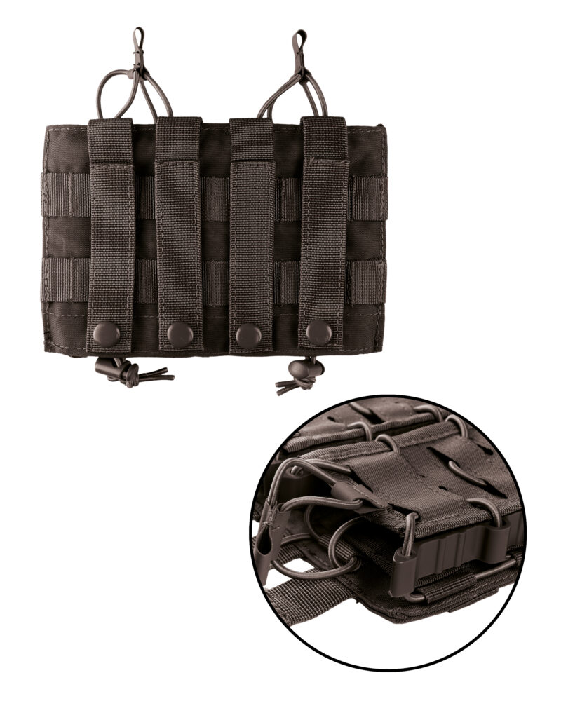 MAG.TASCHE OPEN TOP FLEX DOUBLE SCHWARZ – Bild 2