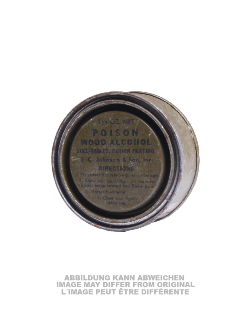 US WWII WOOD ALCOHOL DOSE OLIV ORIG.