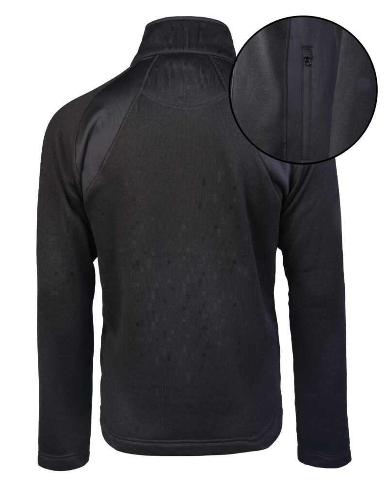 OUTDOOR KÄLTESCHUTZJACKE STRUCTURE-FLEECE SCHWARZ – Bild 2