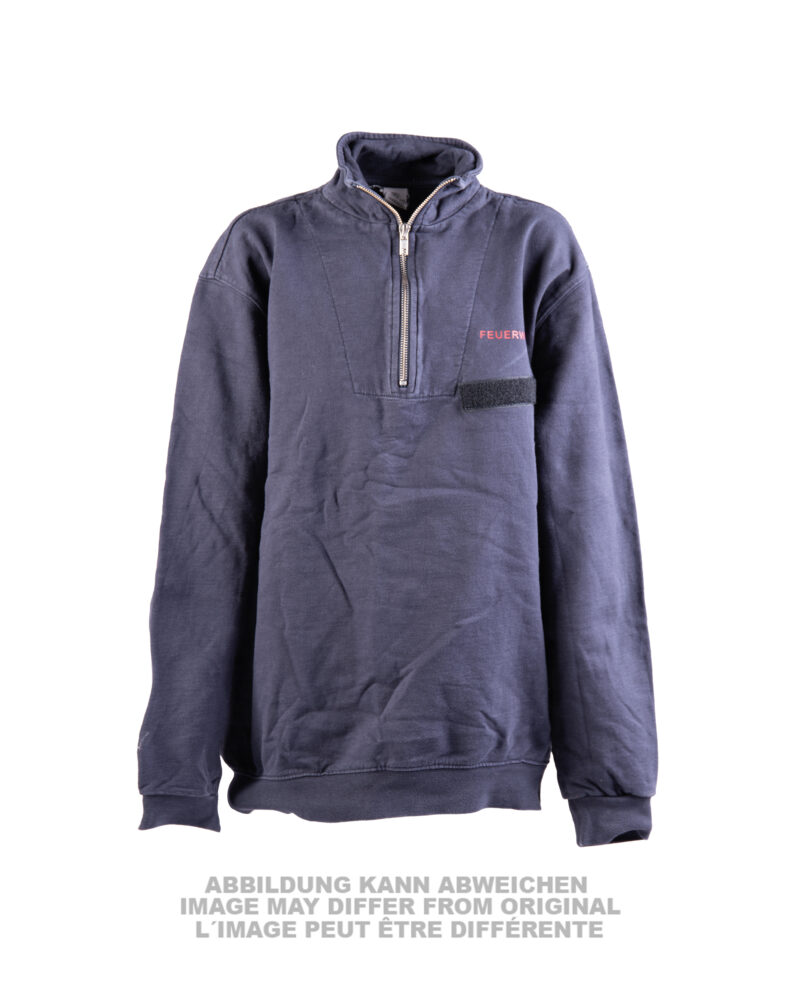 BW FW PULLOVER M.DRUCK DK.BLAU GEBR.