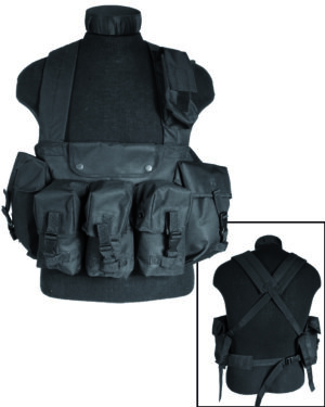 CHEST RIG 6-POCKET SCHWARZ